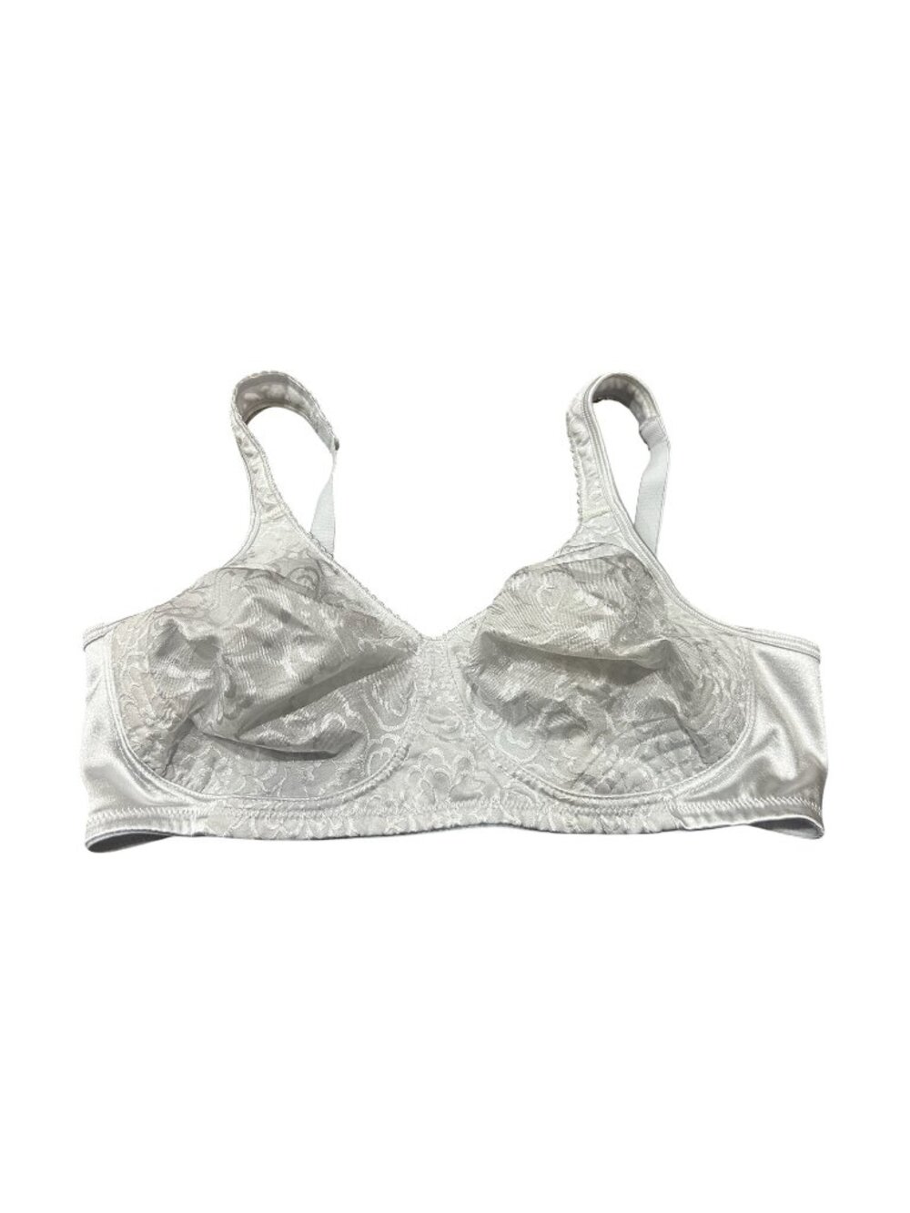 Playtex White Floral Lace Underwire Full Coverage Bra Size 40C Coquette Glam
